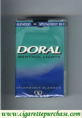 Doral Splendidly Blended Menthol Lights cigarettes soft box